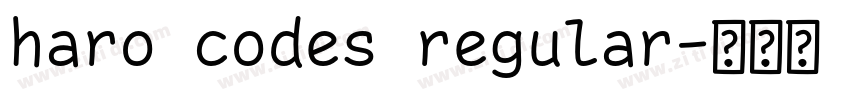 haro codes regular字体转换
